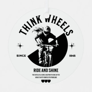 Monochrome Metal Ornament for Bicycle Riders