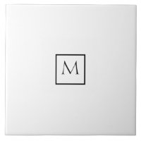 Monochrome Minimalist Rectangle Monogram