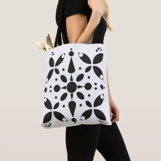 Monochrome Minimalist Symmetry Tote Bag