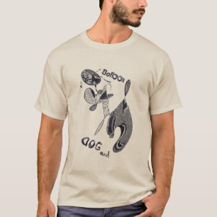 Monochrome Minimalist Vintage - Active Fun Animals T-Shirt