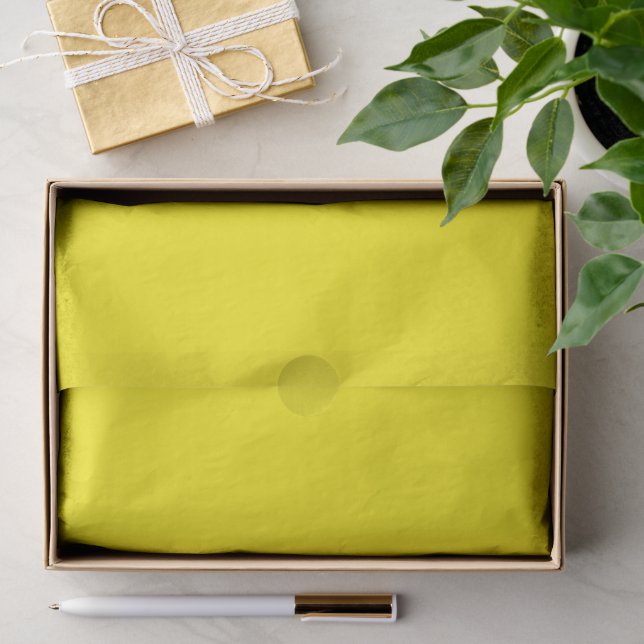 Monochrome Modern Elegant Yellow Tissue Paper (Gift)