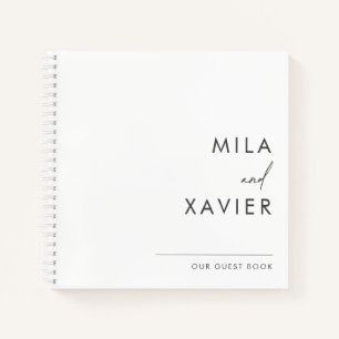 Monochrome   Modern Minimal Wedding Guest Book