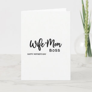 Monochrome Mom Boss Card