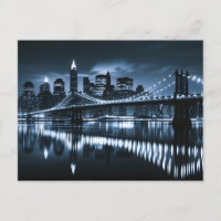 Monochrome New York Skyline Nightscape