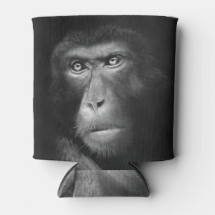 Monochrome oil monkey, artistic abstraction can cooler