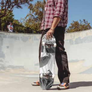 Monochrome Palm Banana Leaves Bliss 1 #tropical Skateboard