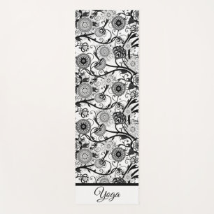 Monochrome Personalised Mandala  Yoga Mat