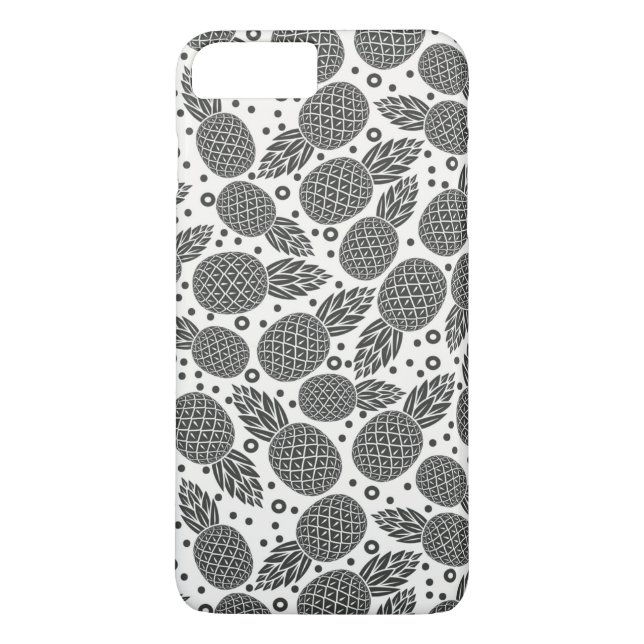 Monochrome Pineapples Case-Mate iPhone Case (Back)