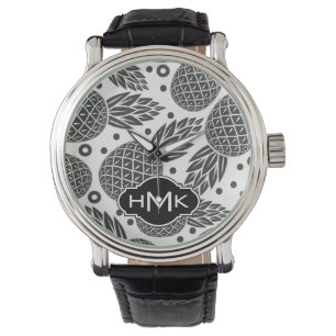 Monochrome Pineapples   Monogram Watch