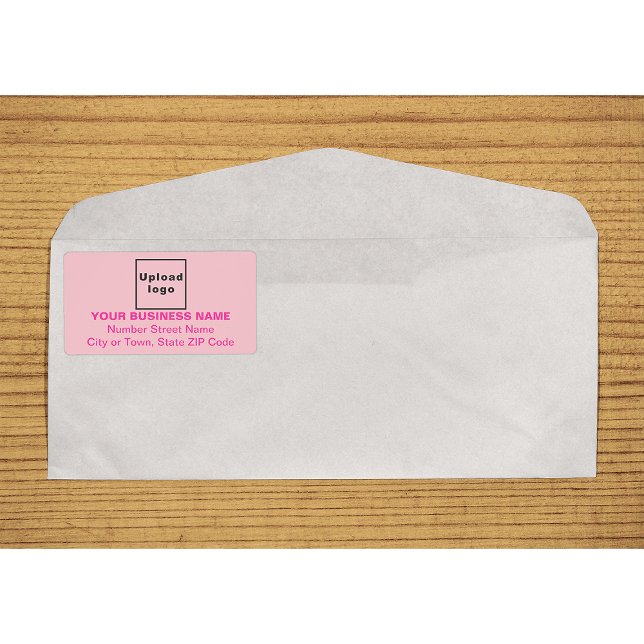 Monochrome Pink Business Shipping Label (Monochrome pink business shipping label on envelope)