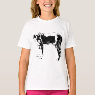 Monochrome Poise with a Look Back T-Shirt