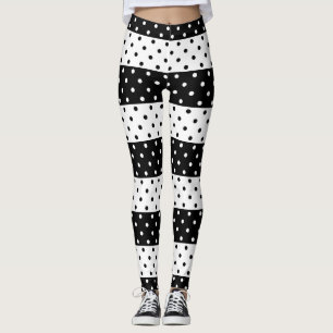 Monochrome Polka Dots Leggings