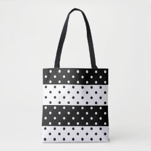 Monochrome Polka Dots Tote Bag
