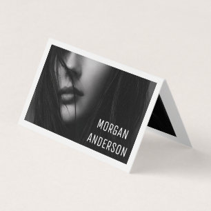 Monochrome Portrait Minimalist Professional Busine Business Card