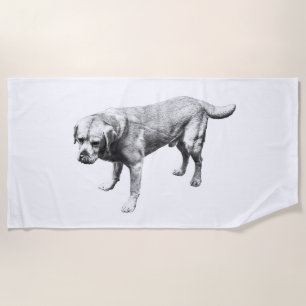 Monochrome Presence Beach Towel
