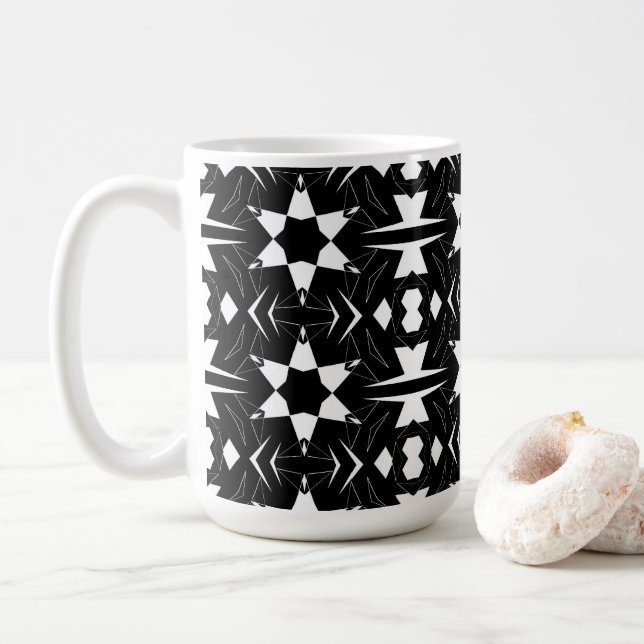 Monochrome Pulse Coffee Mug (With Donut)