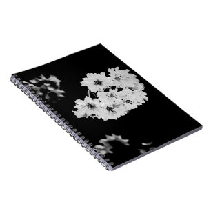 Monochrome Sakura Notebook - Elegant Black & White