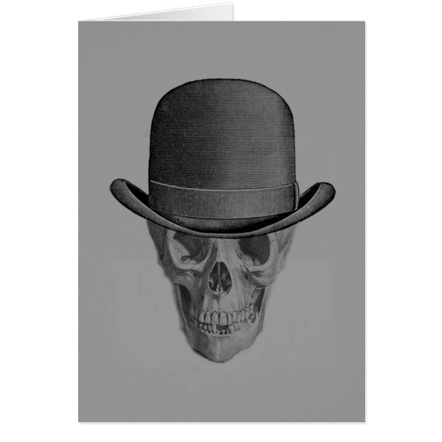 Monochrome Skull Derby Hat (Front)