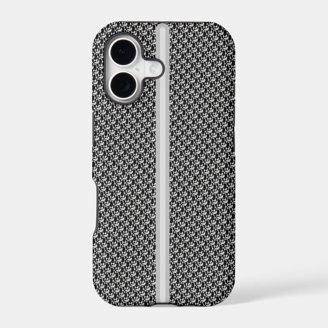 Monochrome Sophistication: Modular Noir Pattern Pr (Back)