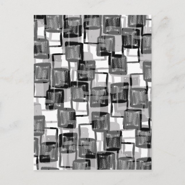 Monochrome Squares Postcard (Front)
