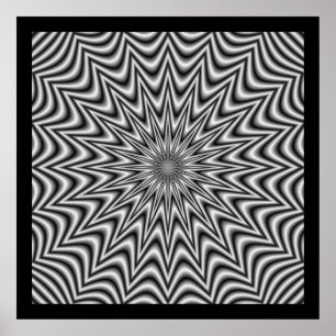 Monochrome Star Poster