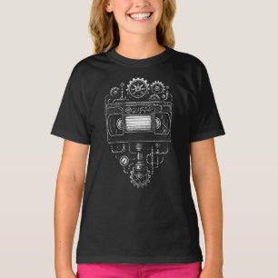 Monochrome steampunk VHS Video tape T-Shirt