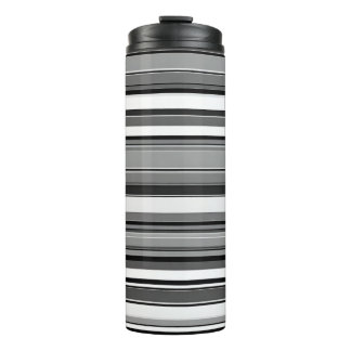 Monochrome Stripe Thermal Tumbler