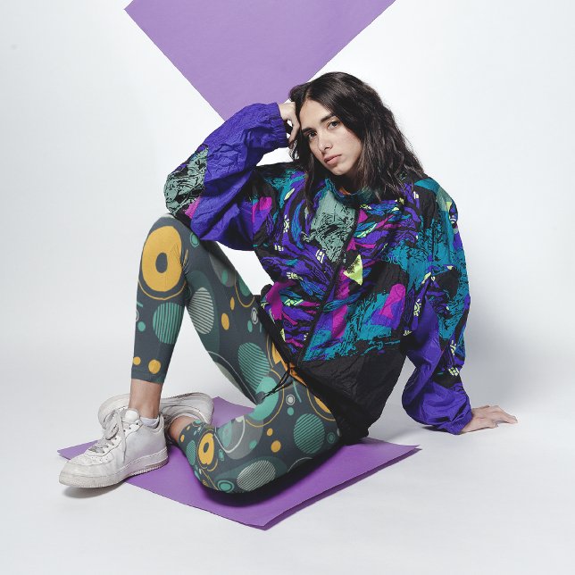 Monochrome Textile Capri Leggings (Creator Uploaded)