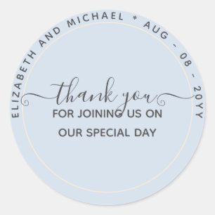 Monochrome Thank You Favour Labels