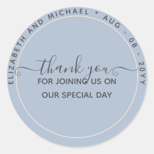 Monochrome Thank You Favour Labels