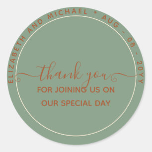 Monochrome Thank You Favour Labels