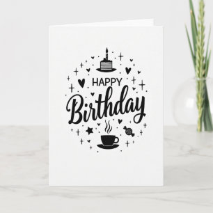 Monochrome Treat Birthday Card