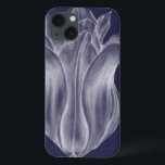 Monochrome Tulip III iPhone 13 Case<br><div class="desc">Floral</div>