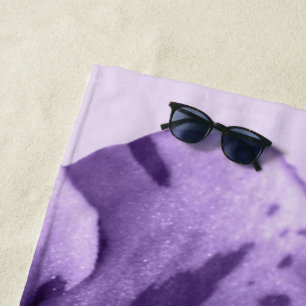 Monochrome Violets Beach Towel