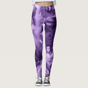 Monochrome Violets Leggings