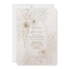 Monochrome White Boho Floral Bridal Shower