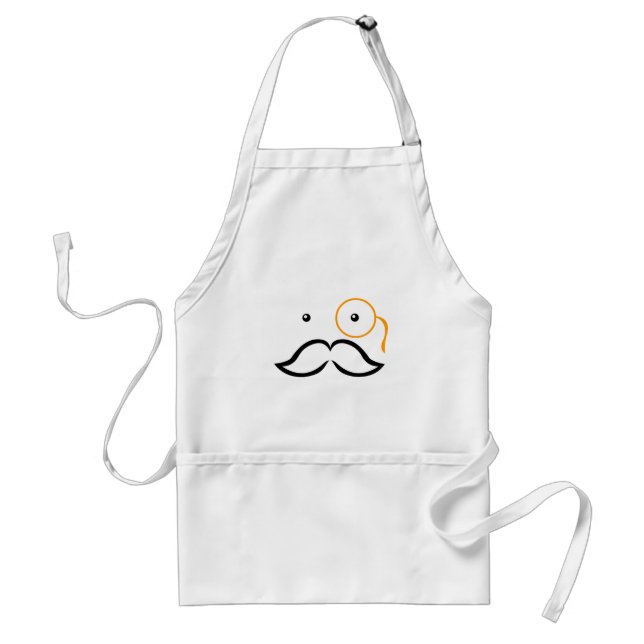 Monocle and Moustache Standard Apron (Front)