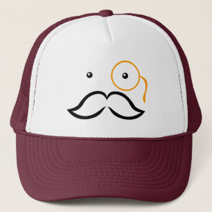 Monocle and Moustache Trucker Hat