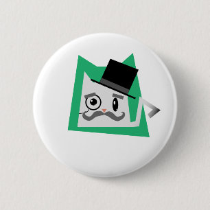 Monocle Cat 6 Cm Round Badge