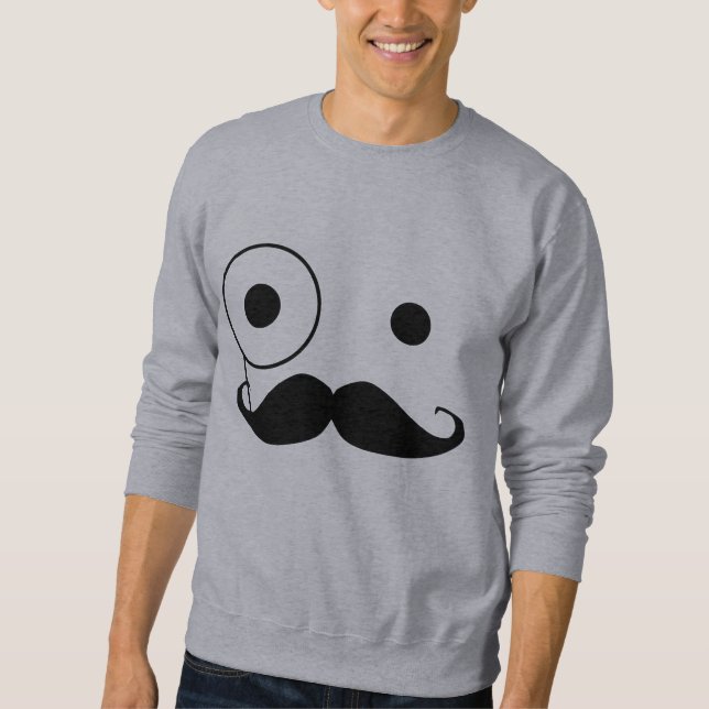 monocle moustache sweatshirt (Front)