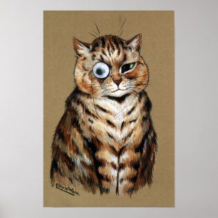 Monocled Cat, Louis Wain Poster