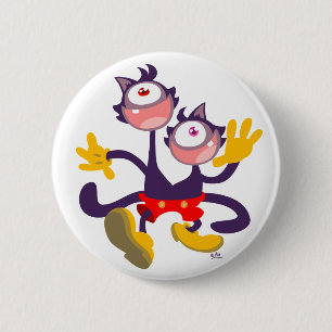 Monocular Cats in Tandem Walk button badge