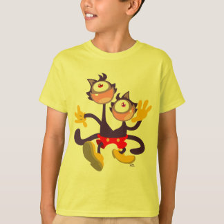 Monocular Cats in Tandem Walk Children T-shirt