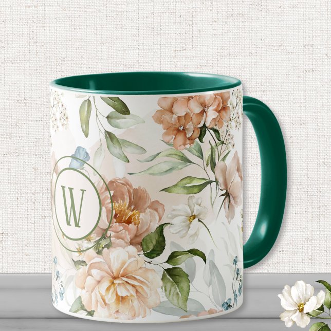 Monogram 1600s Dutch Florals 11 oz. Combo Mug (Creator Uploaded)