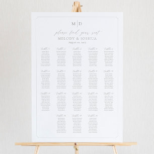 Monogram 18 Tables Find Your Seat Seating Chart