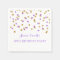 Monogram 30th Birthday Napkin Gold Purple confetti