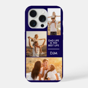 Monogram 3 Photo Dad Life is the Best Life iPhone 15 Pro Case