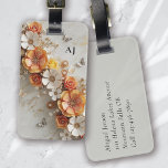 Monogram 3D Butterfly Spring Garden Floral Luggage Tag<br><div class="desc">Liven up your luggage with this personalised design that's perfect for travellers</div>