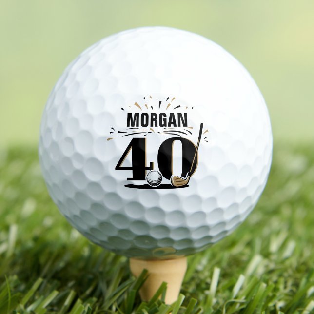 Monogram 40th Birthday Golf Balls (Monogram 40th Birthday Golf Balls)