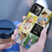 Monogram 4 Photo Dad Life is the Best Life Black